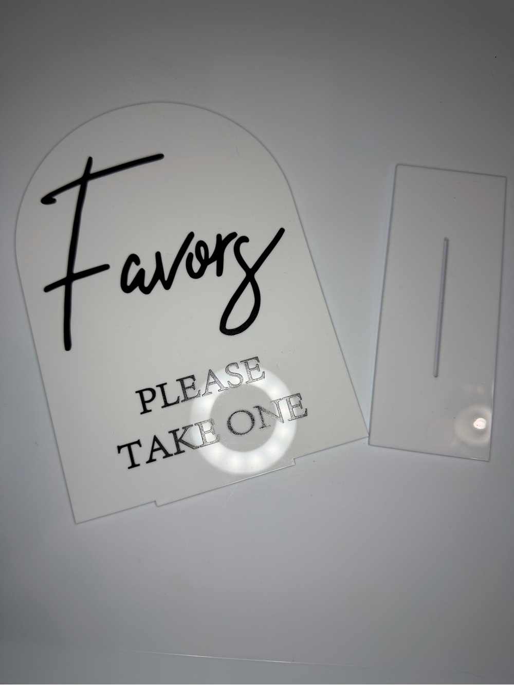 White Acrylic Wedding Signage